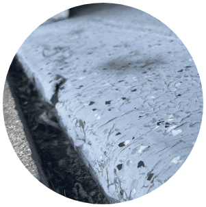 Peeling old coating icon representing prior epoxy or contractor work that affects price