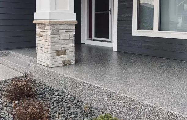 Patios concrete coating — installation 2