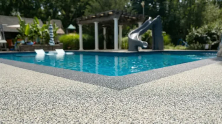 Pool Decks concrete coating — installation 2