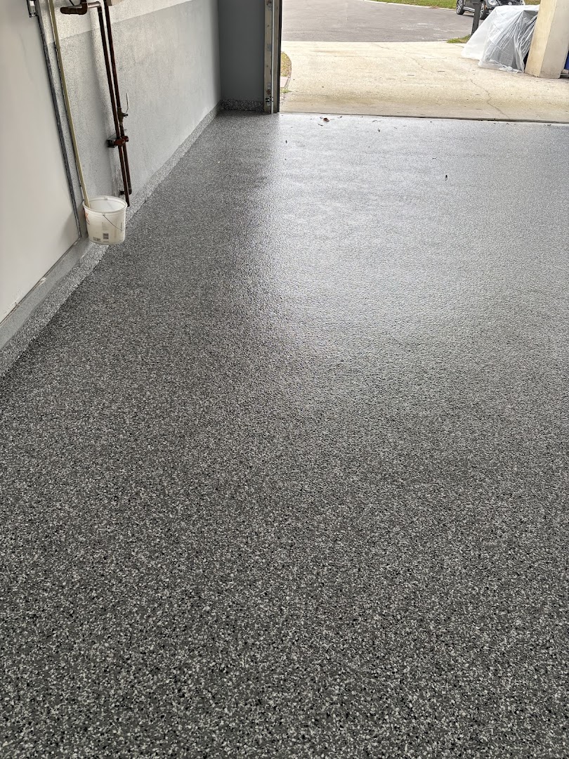 Floor coating installation by Trademark Garage Floors in New Port Richey, FL