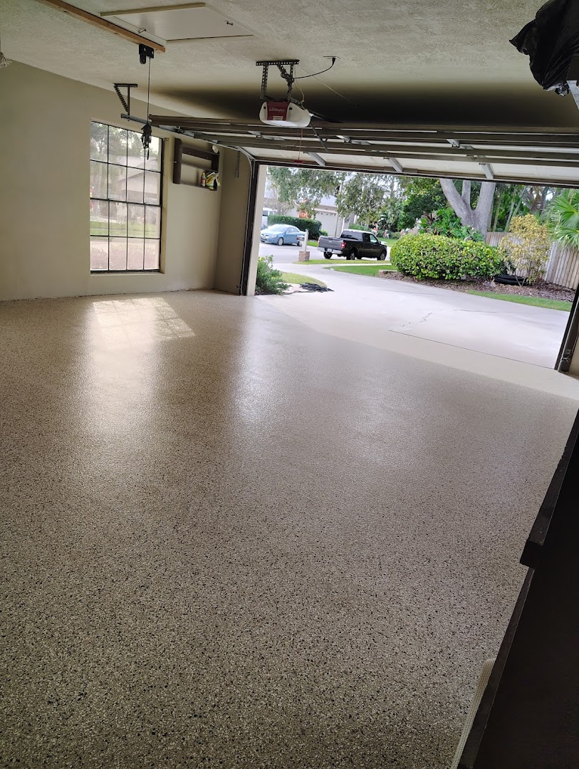Floor coating installation by Trademark Garage Floors in New Port Richey, FL