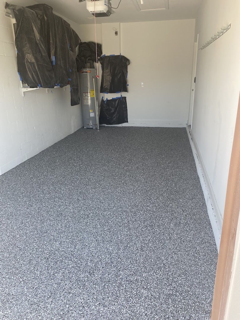 Floor coating installation by Trademark Garage Floors in New Port Richey, FL