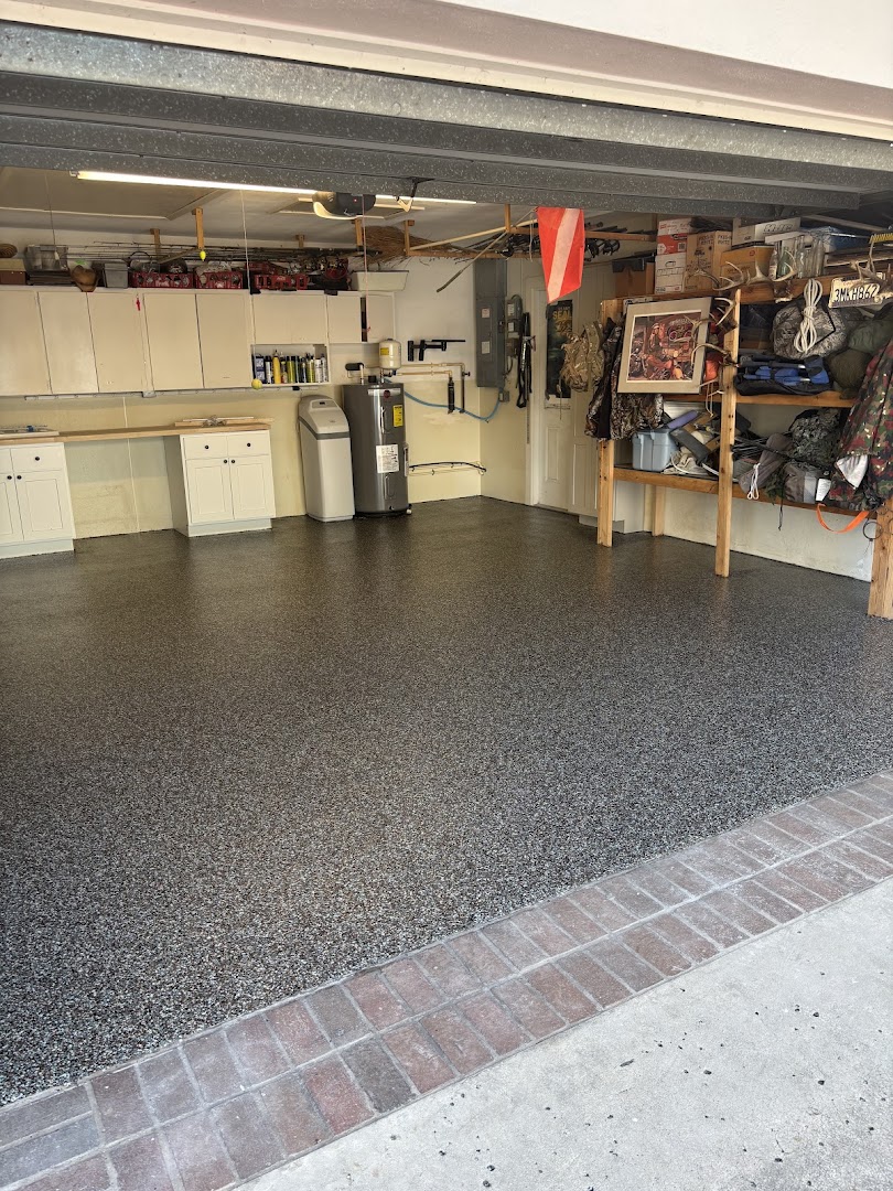 Floor coating installation by Trademark Garage Floors in New Port Richey, FL