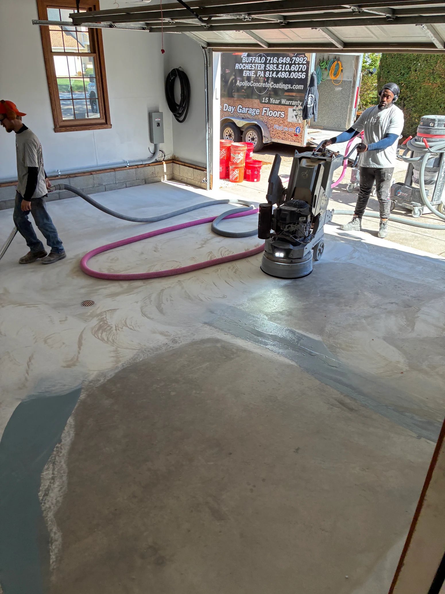 Two-Car Garage Floor Transformation in Buffalo, NY — The Solution