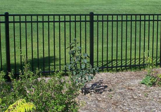 3-Rail Flat Top Aluminum Fencing example 1