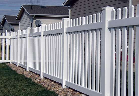 Picket Vinyl Fencing example 1