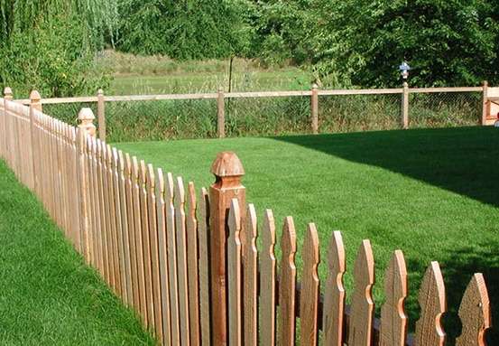 Picket Wood Fencing example 1