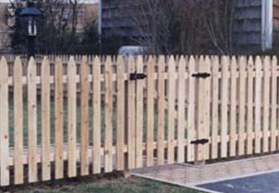 Picket Wood Fencing example 2