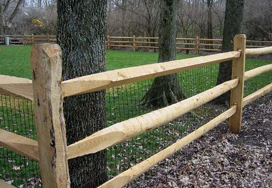 Split Rail Wood Fencing example 1