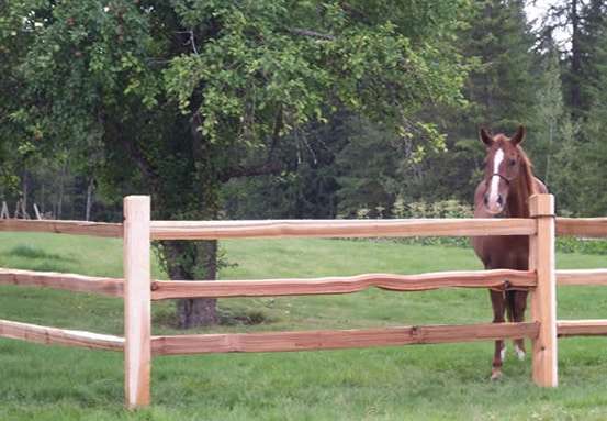 Split Rail Wood Fencing example 2