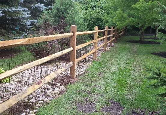 Split Rail Wood Fencing example 3