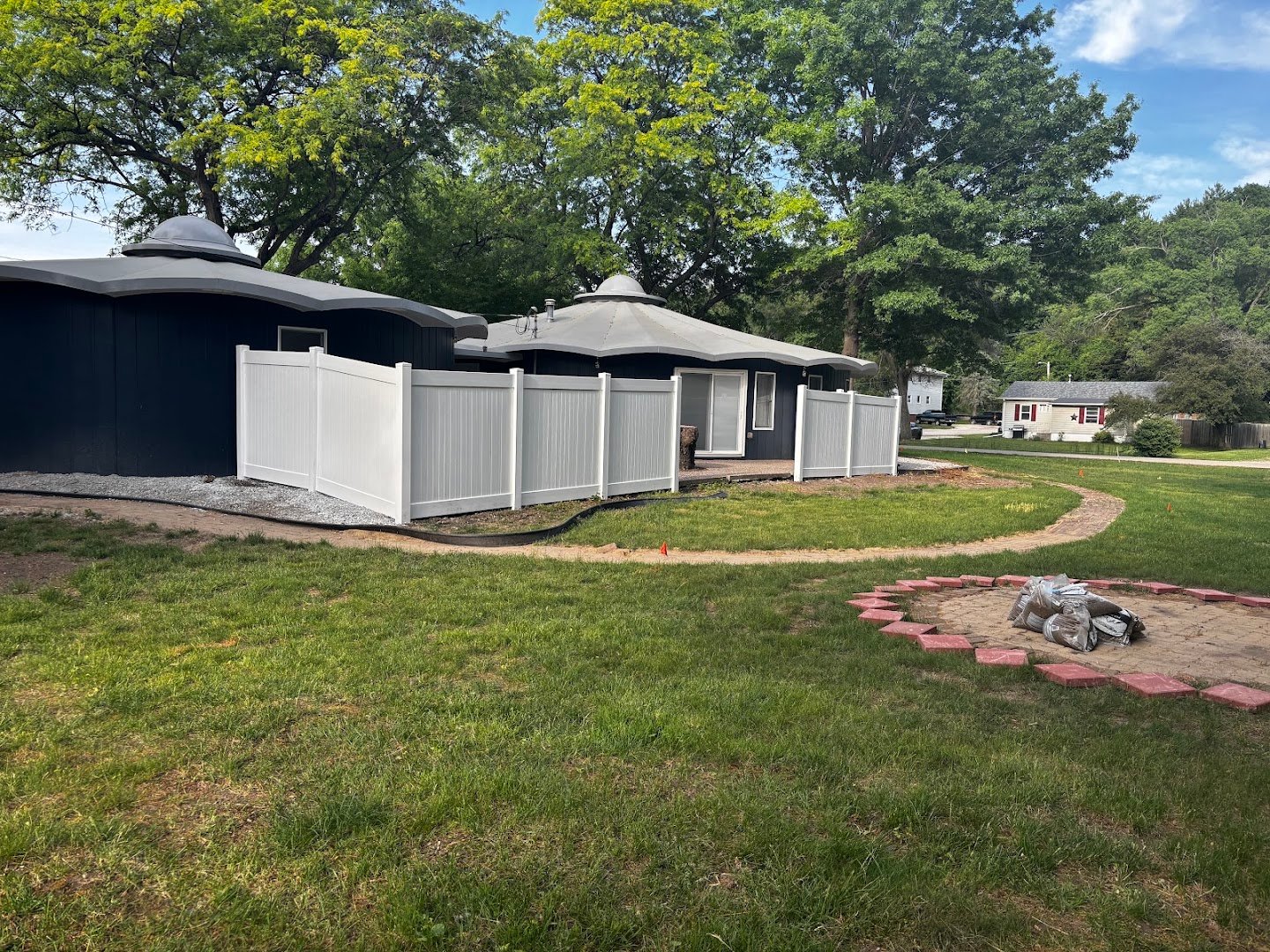 Backyard Vinyl fence project