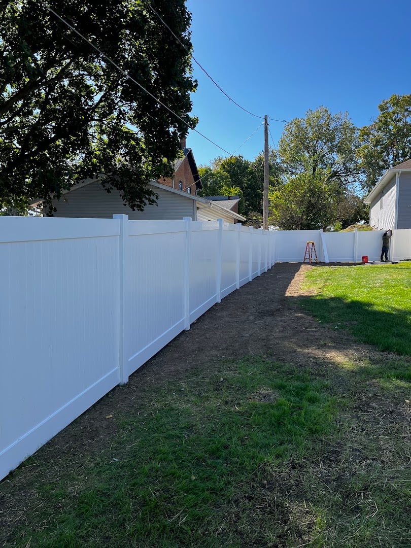 Backyard Vinyl fence project