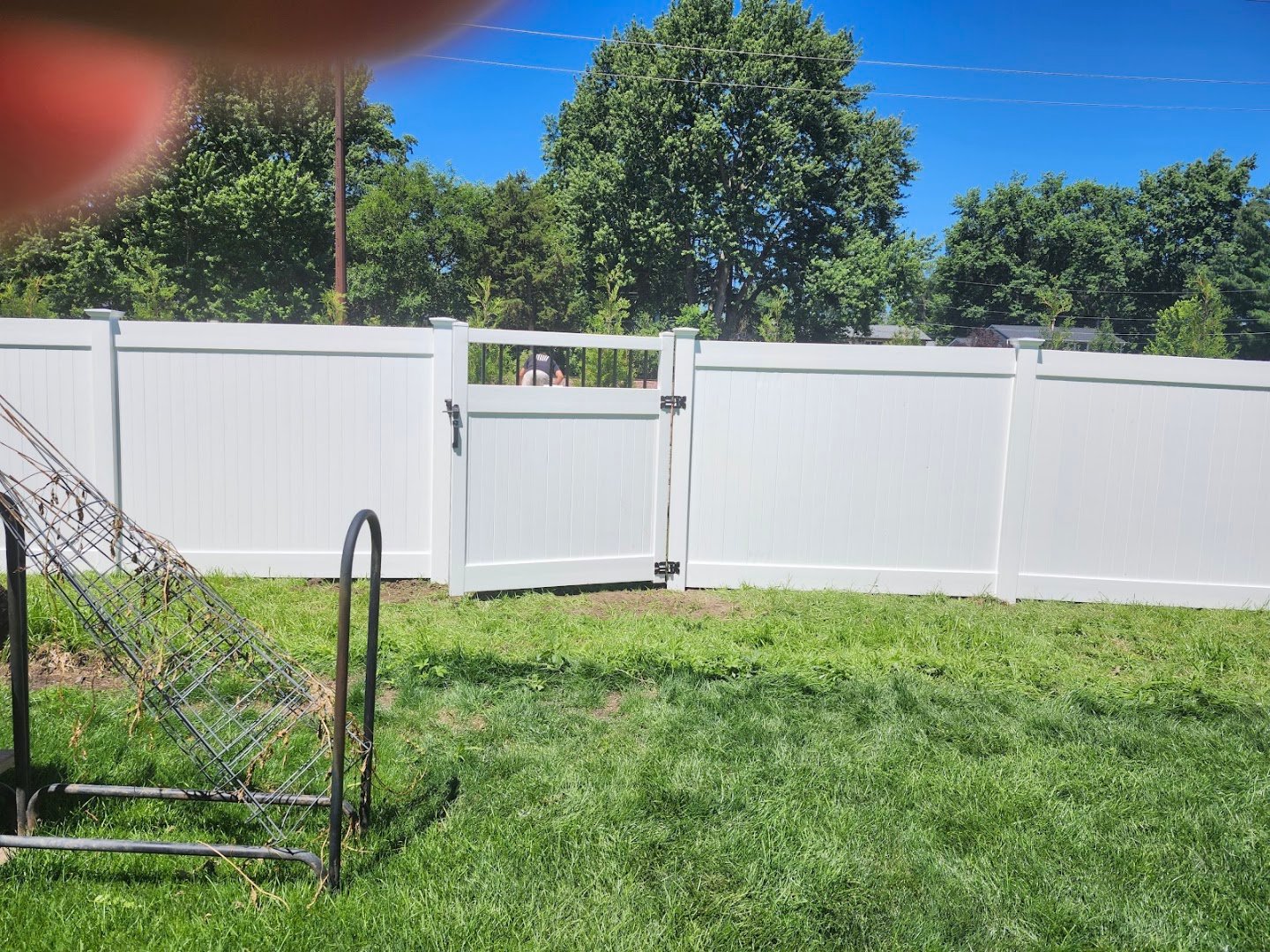 Backyard Vinyl fence project