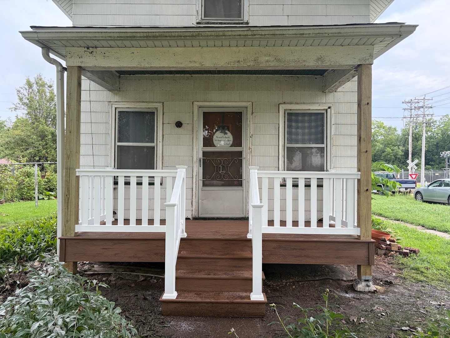 Backyard Vinyl railing project