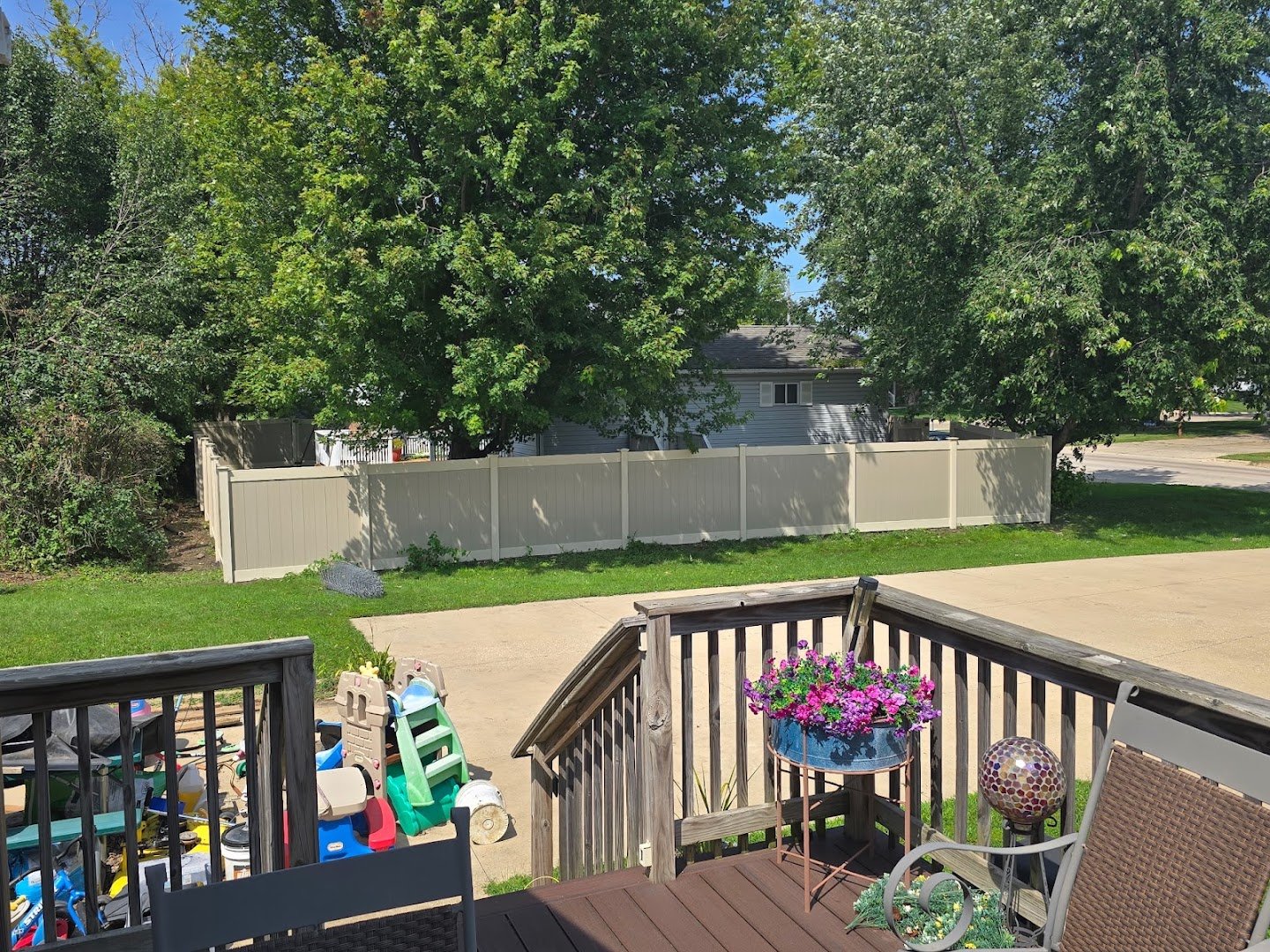 Backyard Vinyl deck project