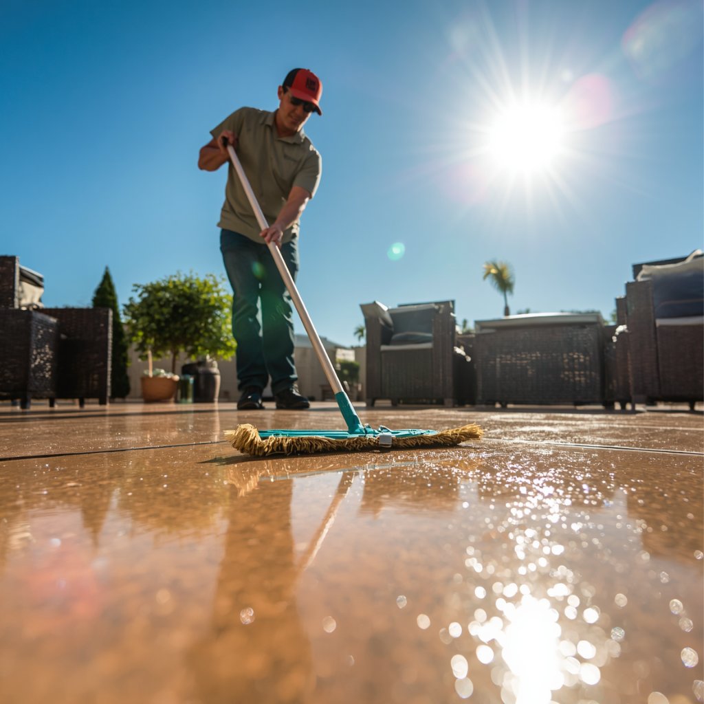 How to Maintain Your Patio Floor Coating Year-Round