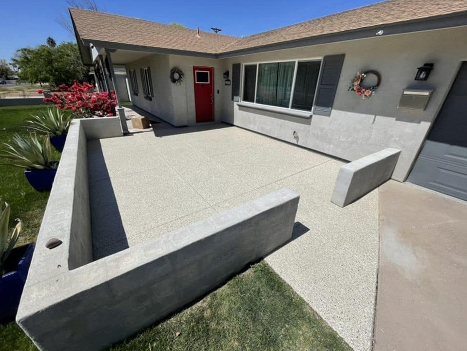 Patios installation by Flagler Concrete Coatings