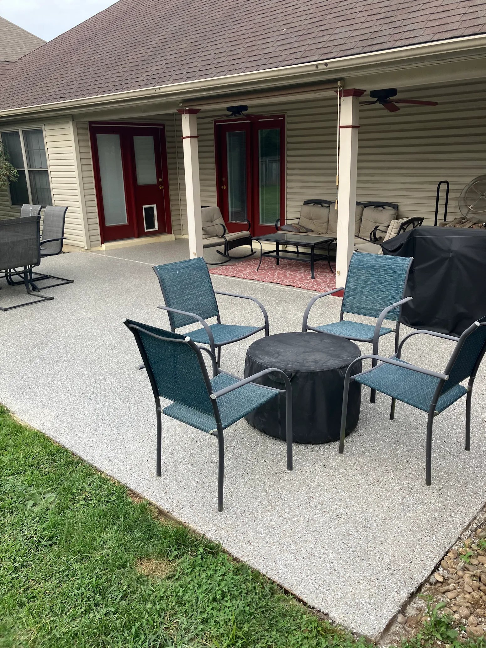 Patio Concrete Coating Transformation in Evansville, IN