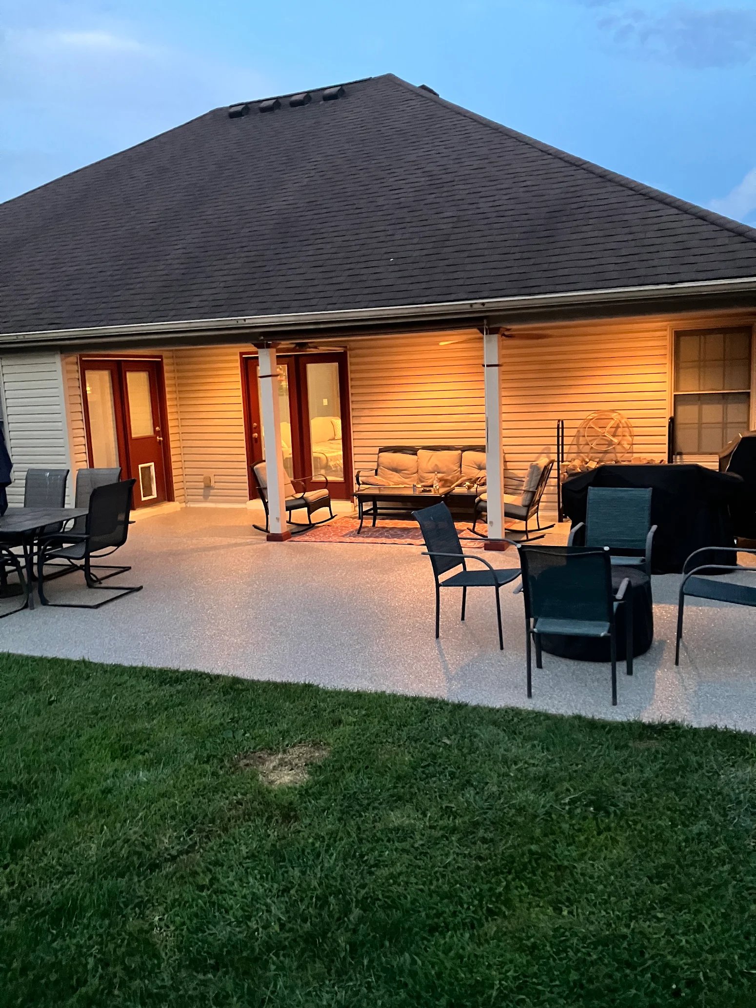 Patio Concrete Coating Transformation in Evansville, IN — The Results