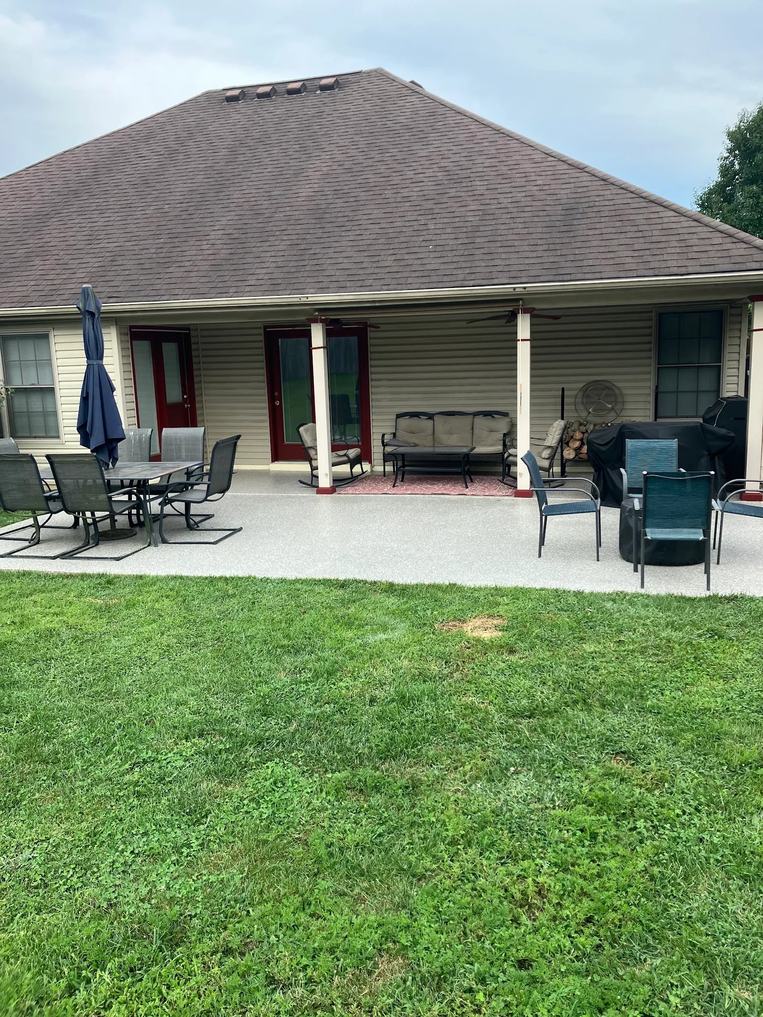 Patio Concrete Coating Transformation in Evansville, IN — The Solution