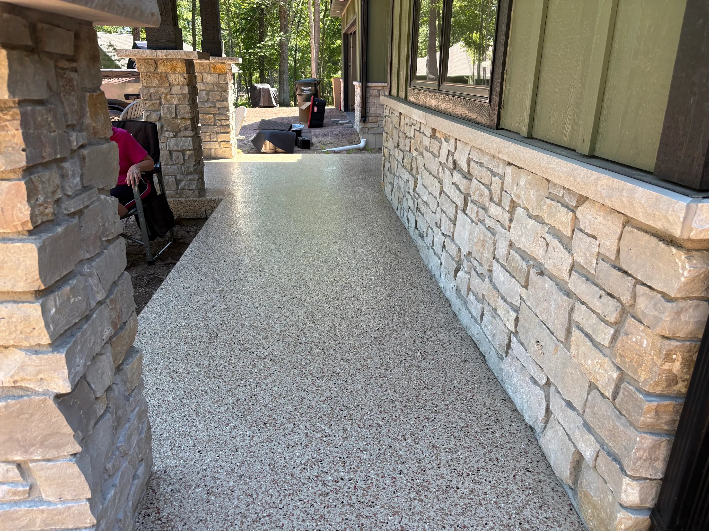 Garage Floor & Front Porch Transformation in Wausau, WI — The Solution