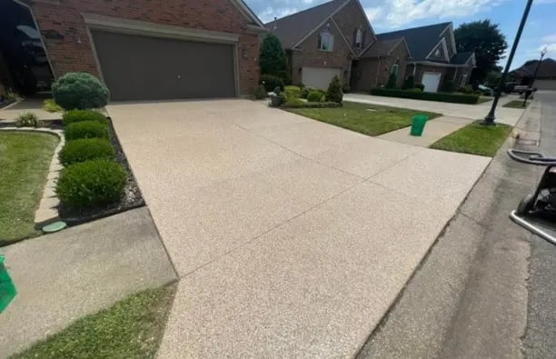 Driveways concrete coating — installation 2