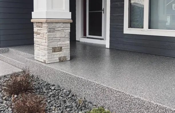 Patios concrete coating — installation 2