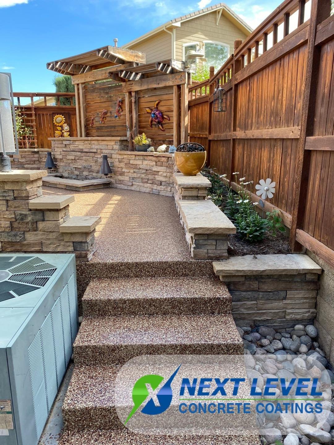 Patios installation by Next Level Concrete Coatings