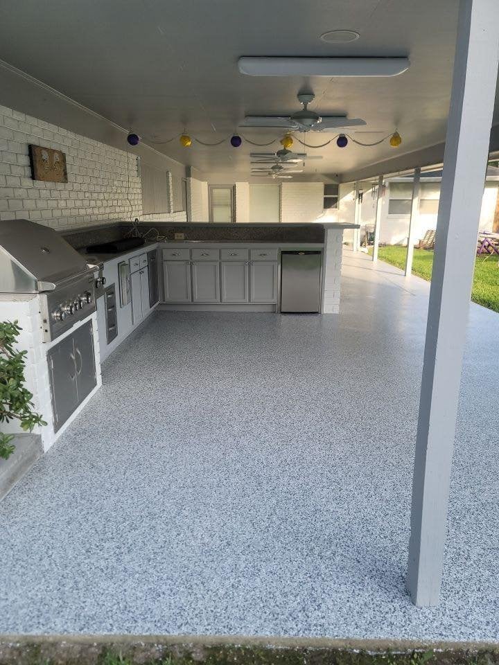 Patio Coatings installation by Ninja Concrete Coatings