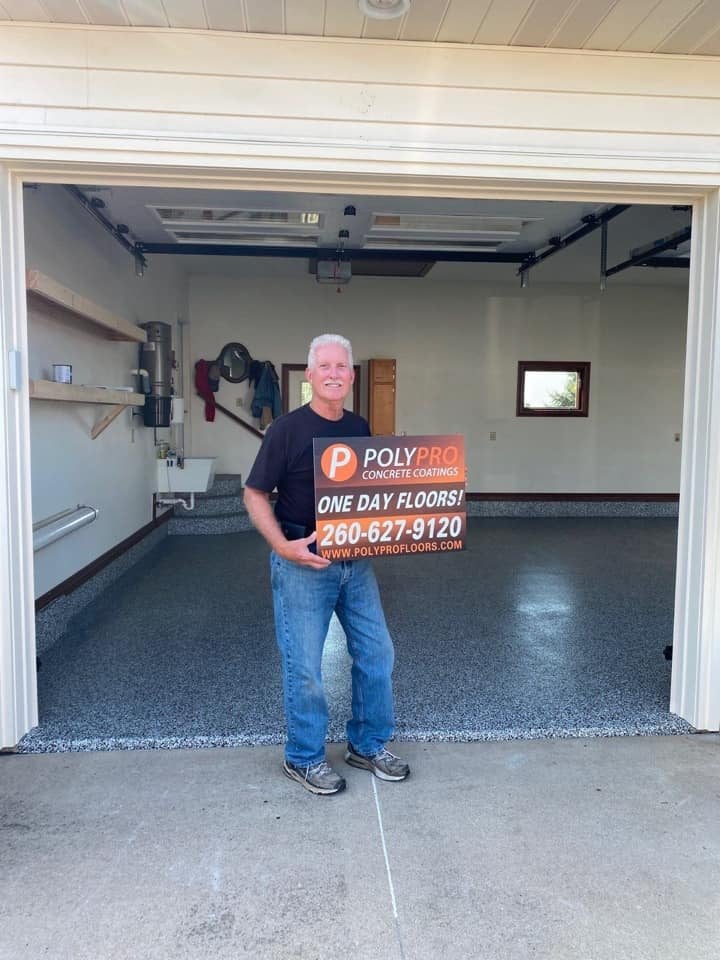 Garages concrete coating install 16