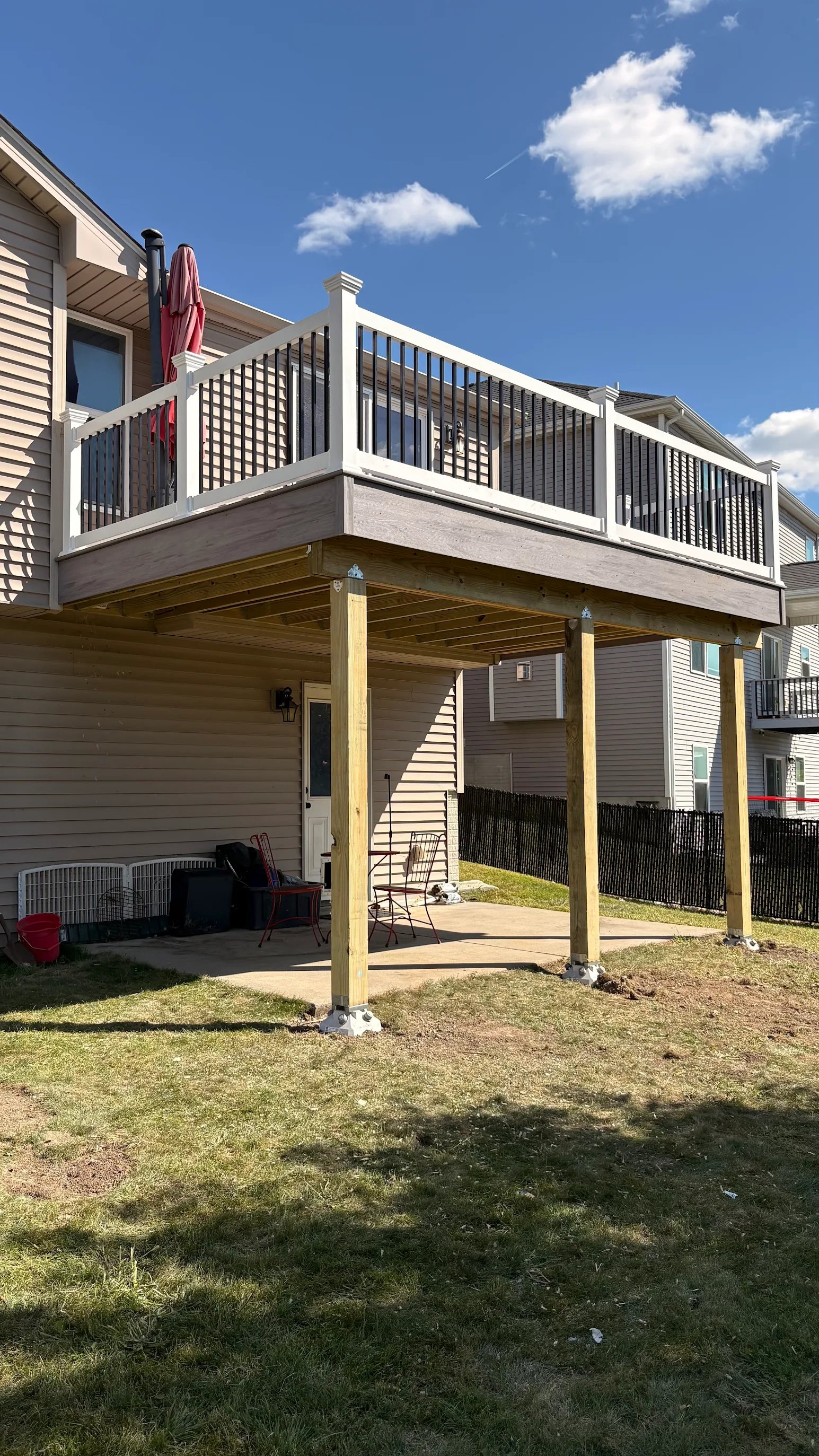 Grimes, IA — Composite Second-Story Deck