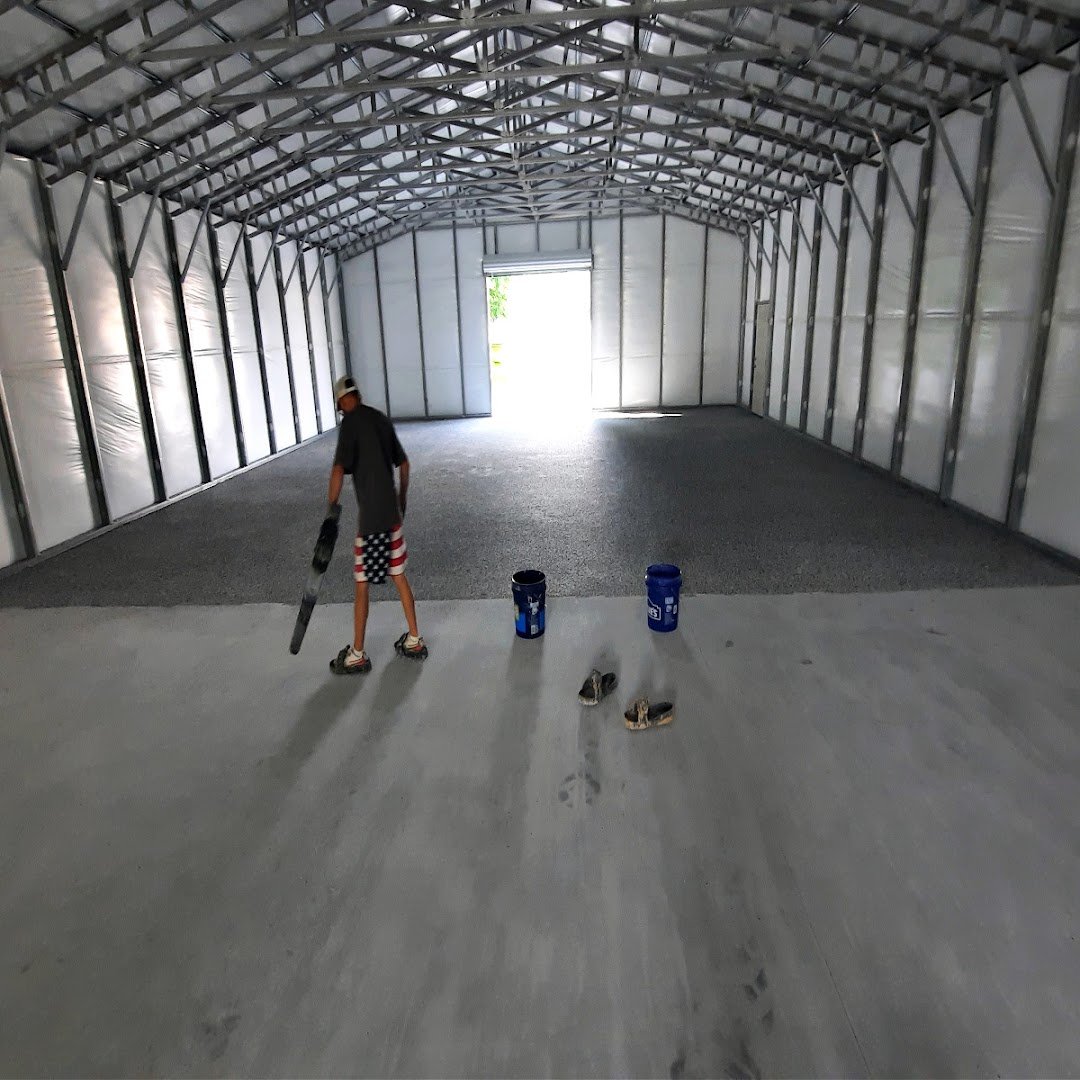 Team Red Coatings concrete staining project