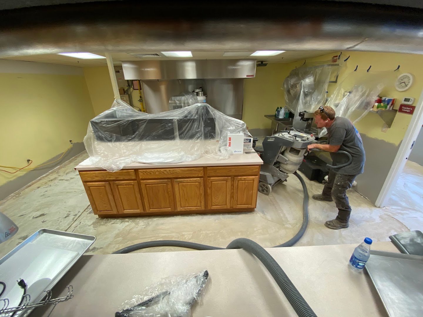 Team Red Coatings concrete staining project