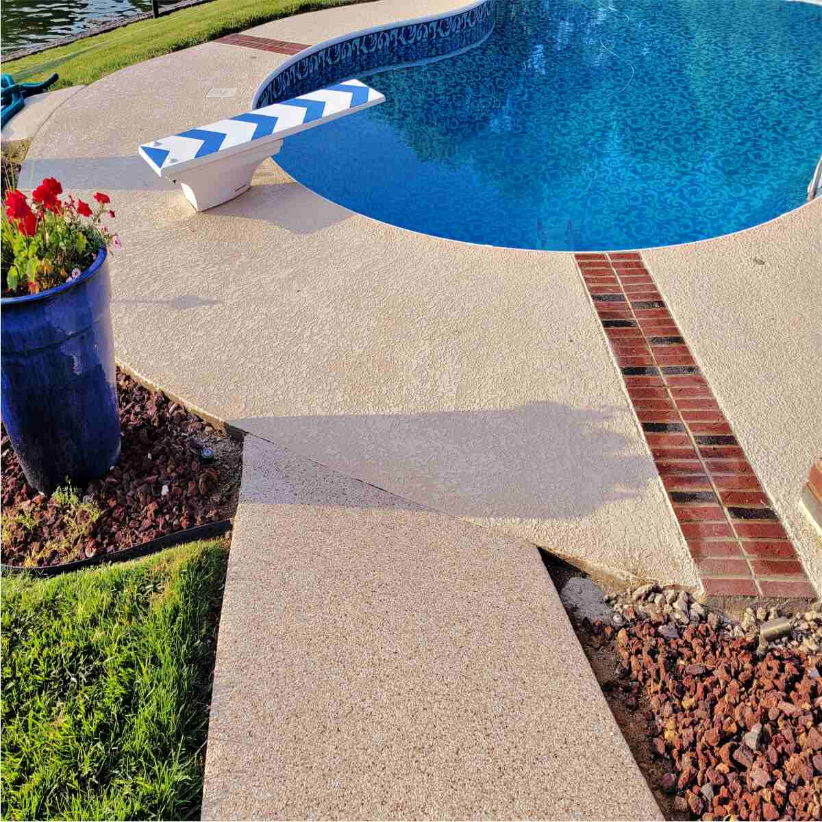 Pool deck resurfacing