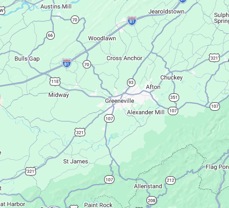 Team Red Coatings service area map