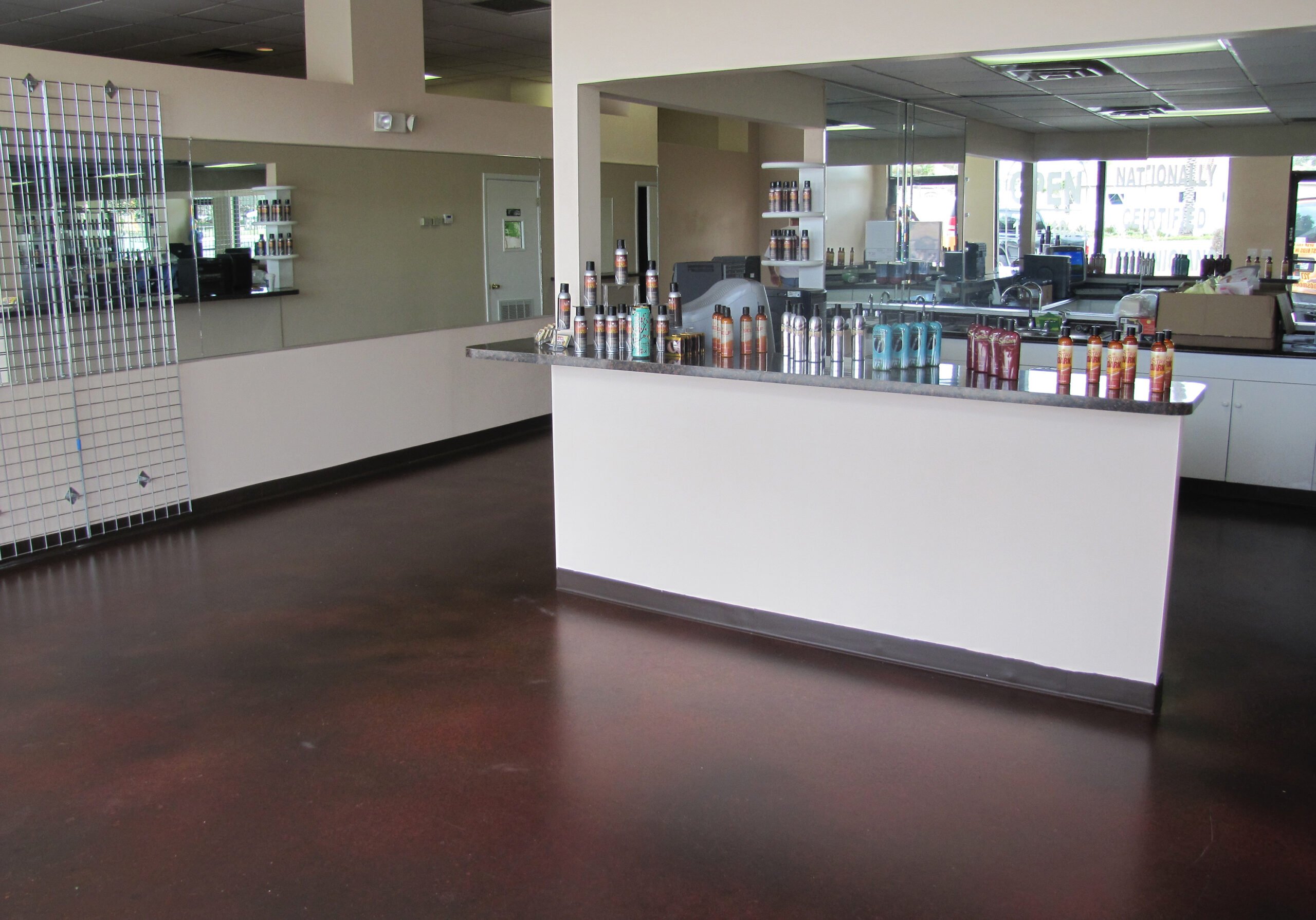 Trademark commercial floor coating install — Tampa Bay