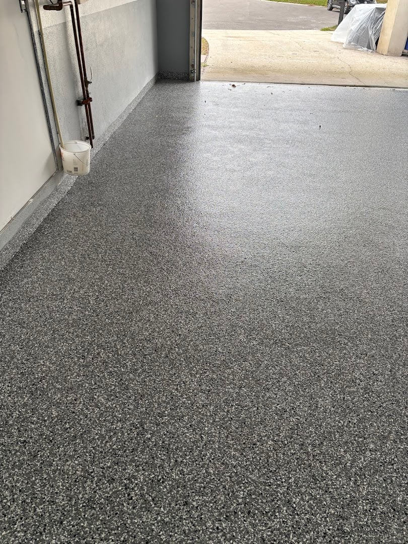 Floor coating installation by Trademark Garage Floors in New Port Richey, FL