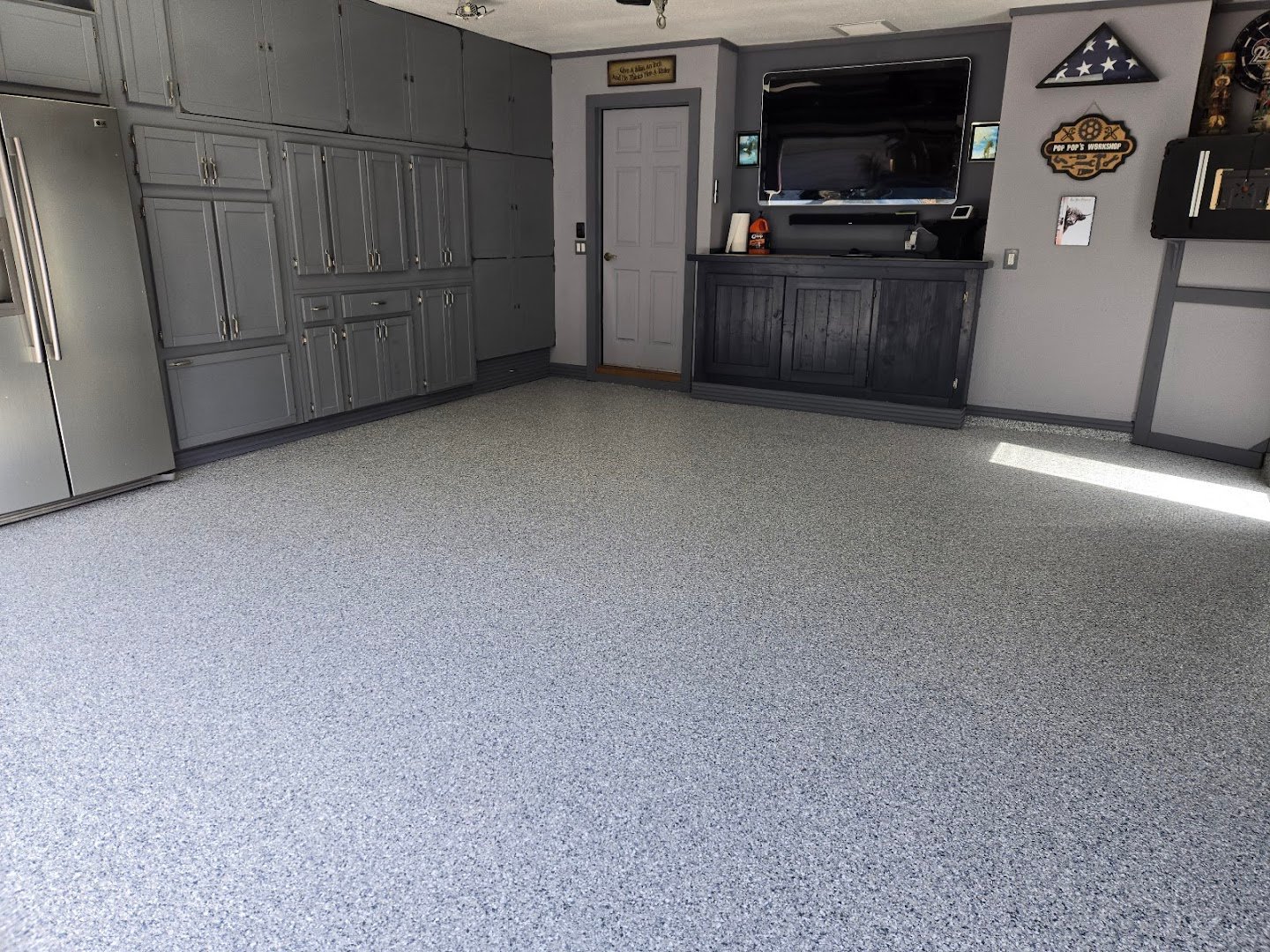 Floor coating installation by Trademark Garage Floors in New Port Richey, FL