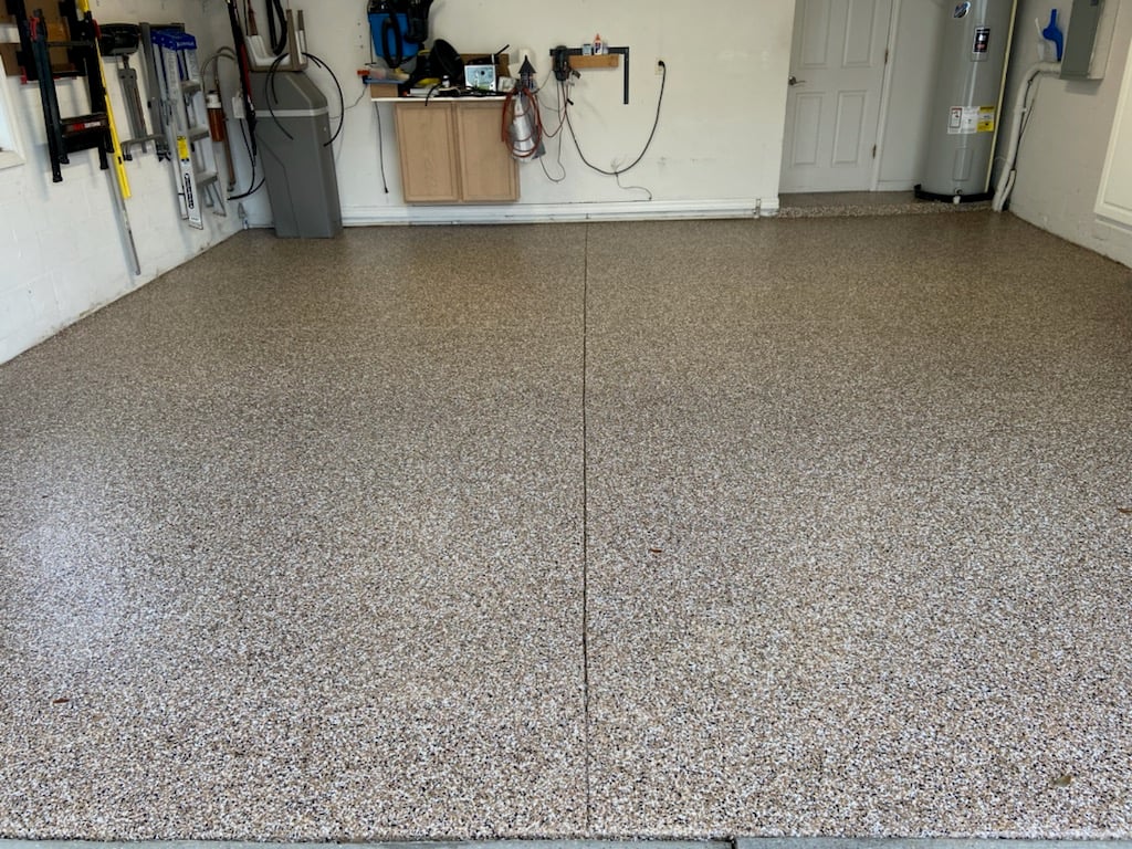 Floor coating installation by Trademark Garage Floors in New Port Richey, FL