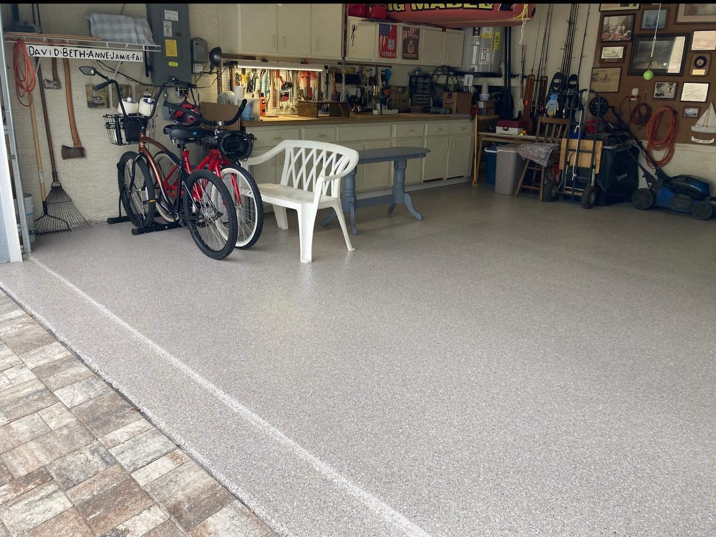 Floor coating installation by Trademark Garage Floors in New Port Richey, FL