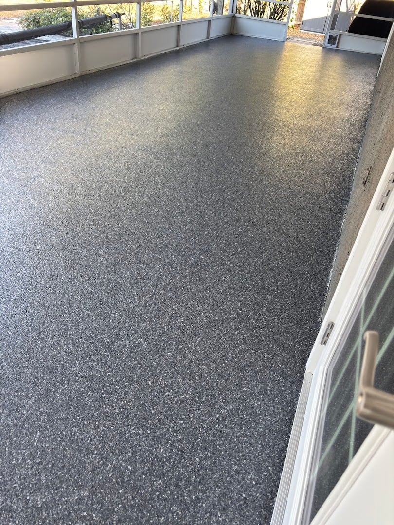Floor coating installation by Trademark Garage Floors in New Port Richey, FL