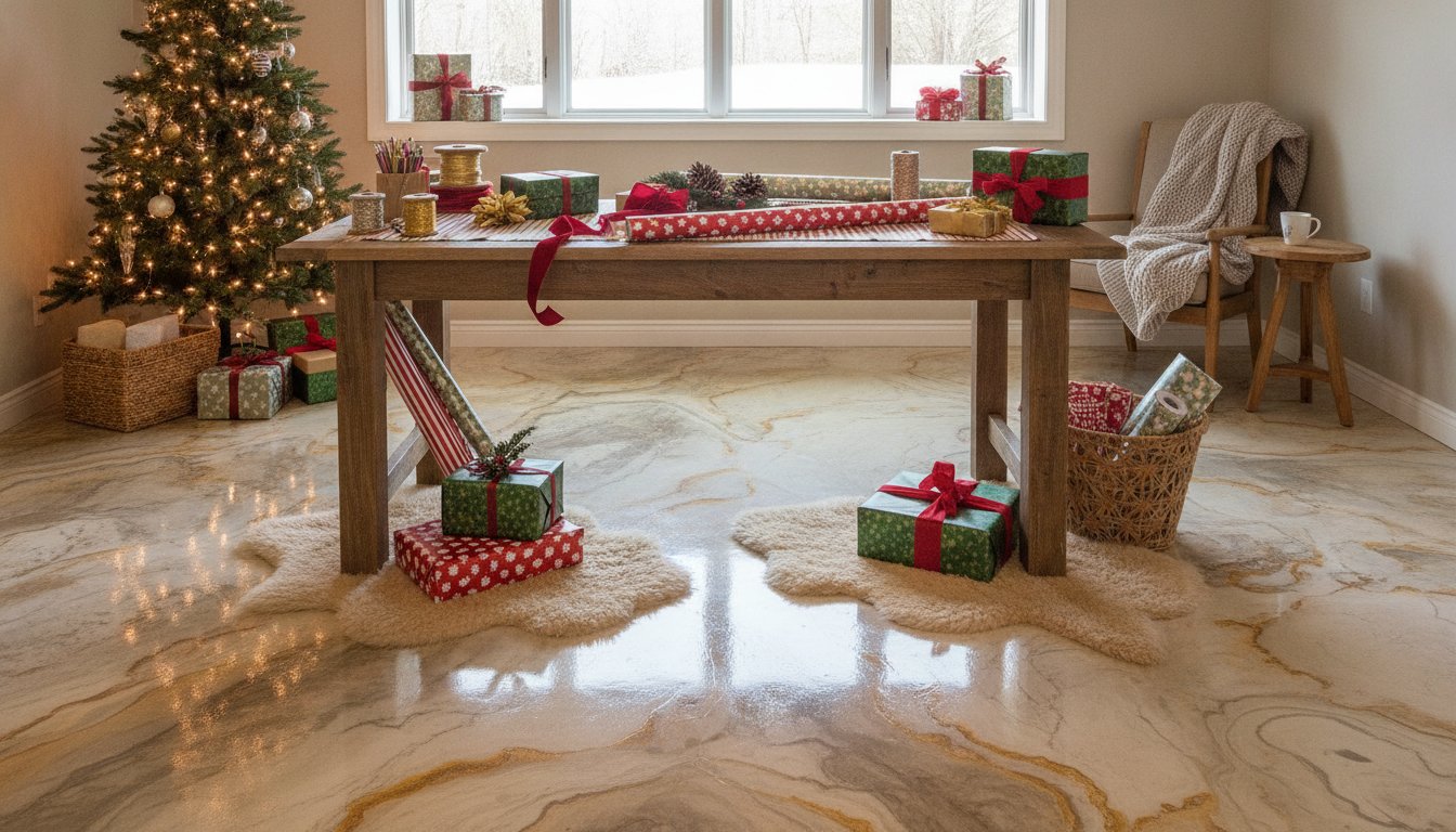 Planning a Holiday Gift-Wrapping Station? Start With Your Bloomington Basement Floor
