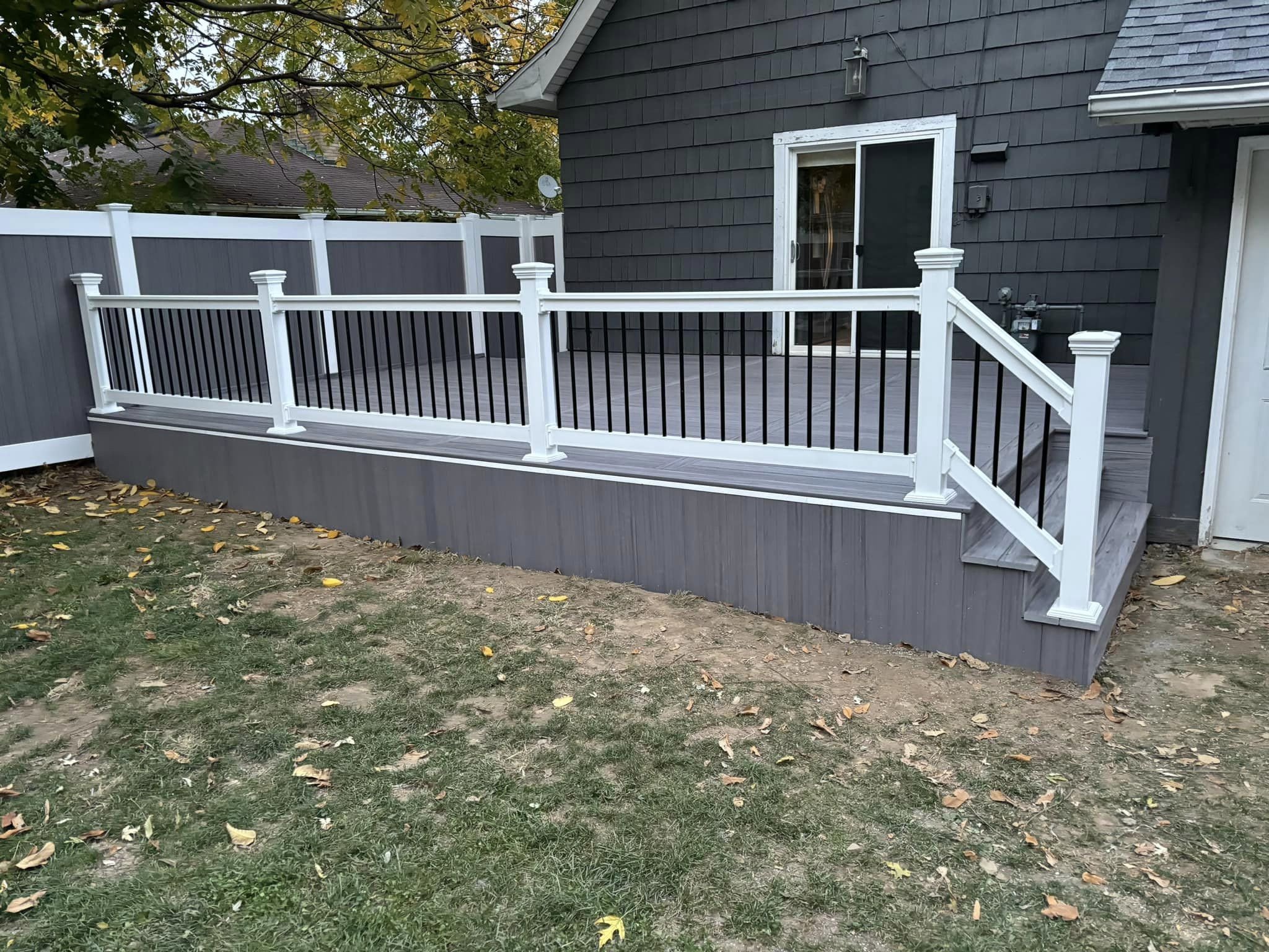 Custom composite deck installation