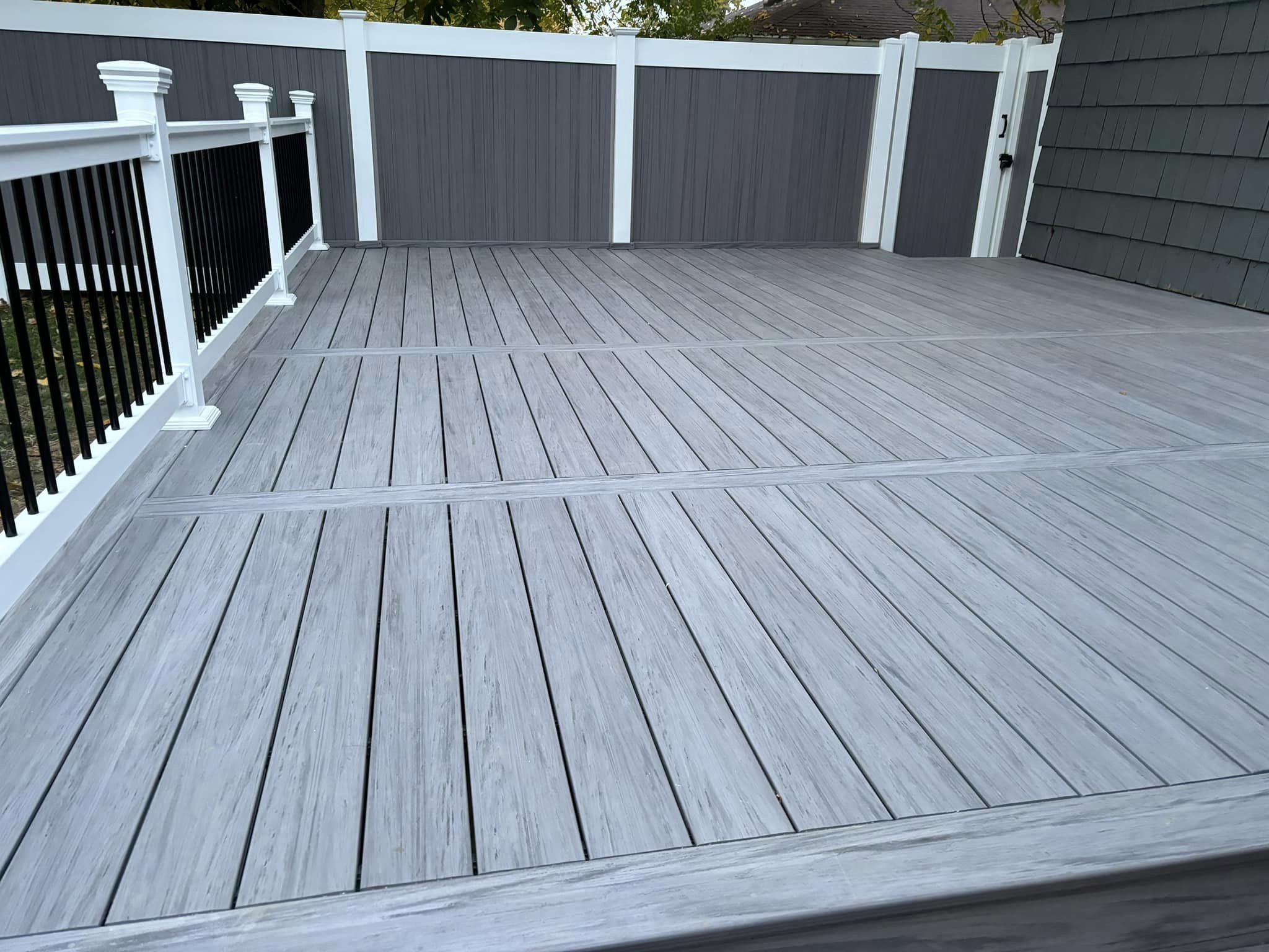 Custom composite deck installation