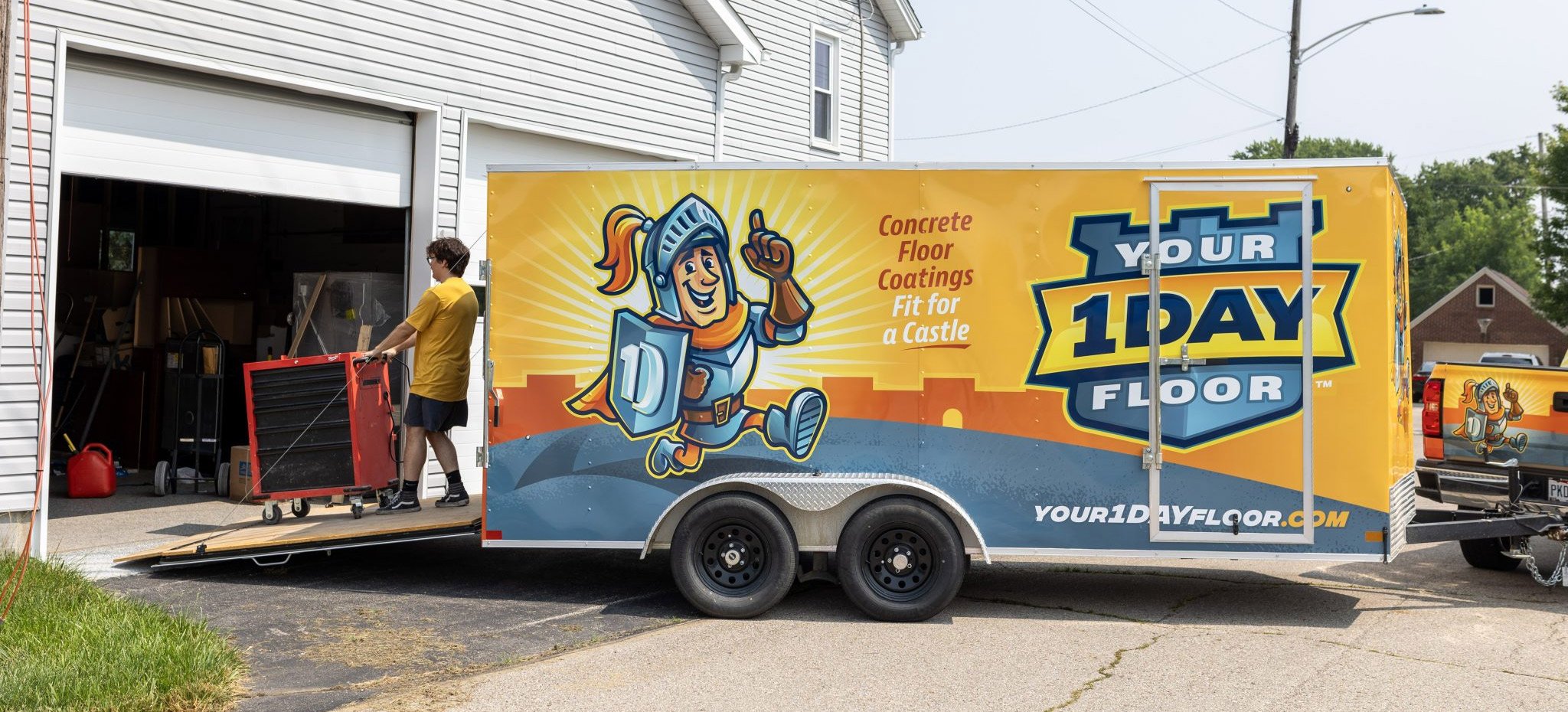 On-site storage trailer delivered before install