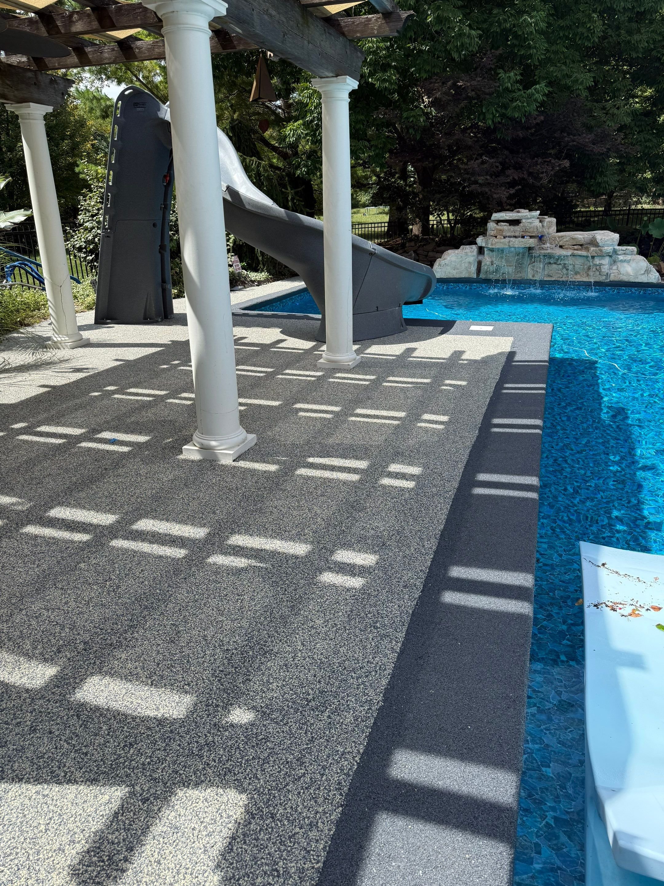 TSR Concrete Coatings pool deck coating installation