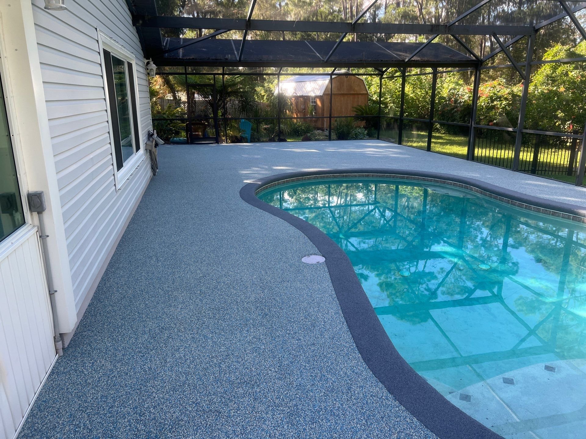 TSR Concrete Coatings pool deck coating installation