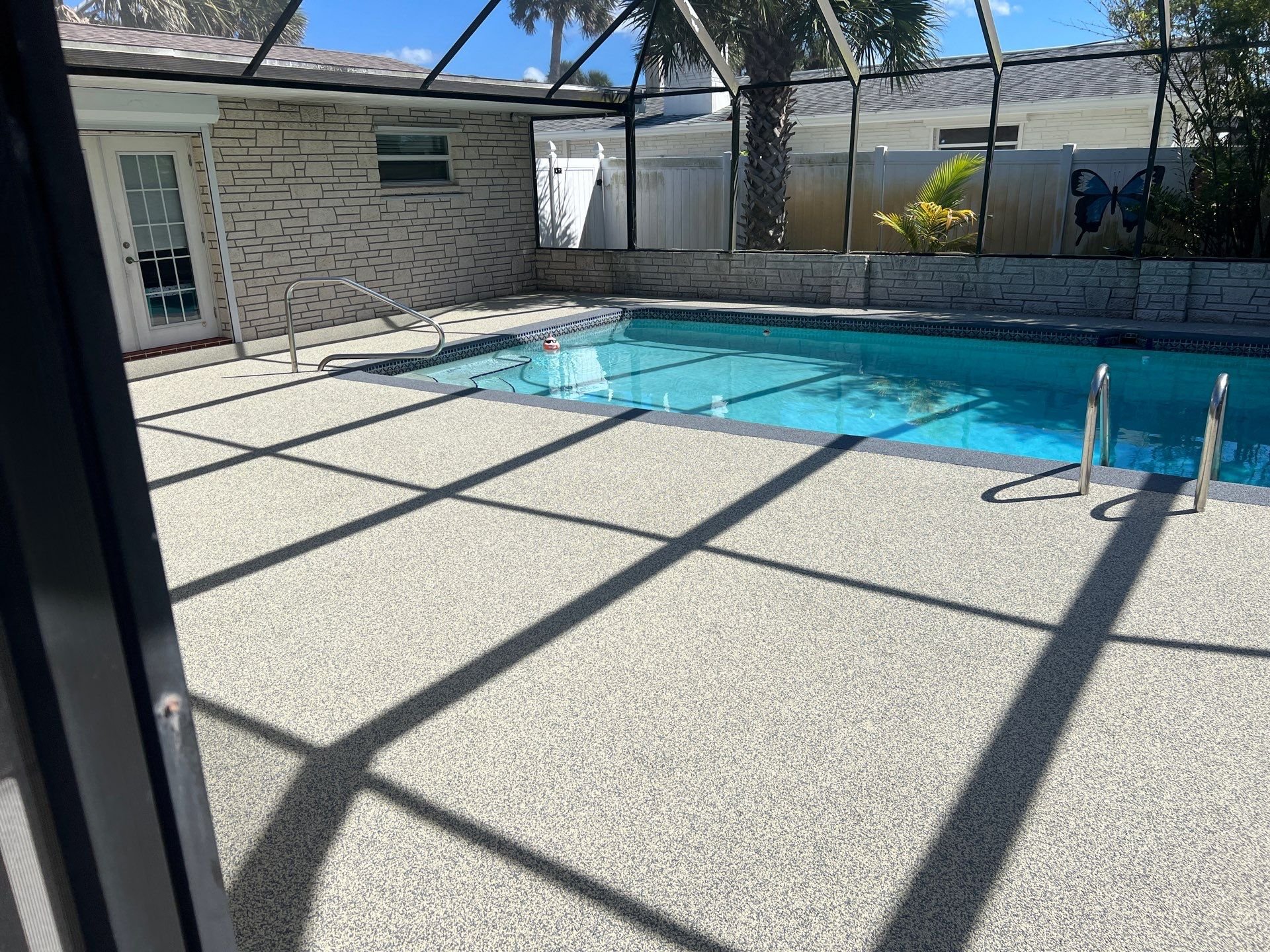 TSR Concrete Coatings pool deck coating installation