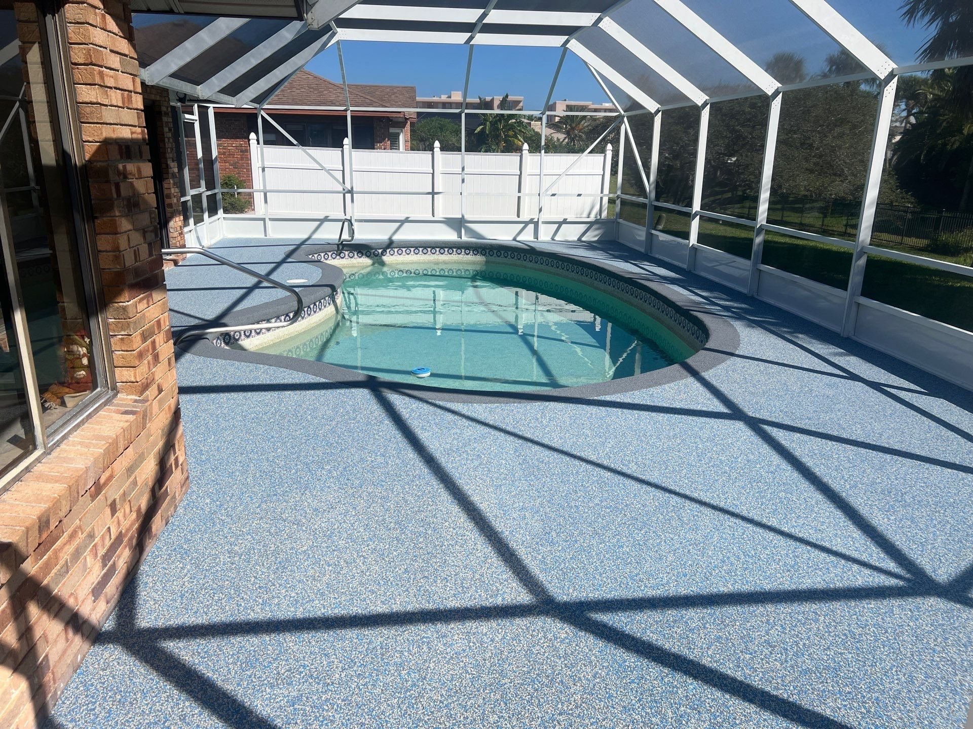 TSR Concrete Coatings pool deck coating installation
